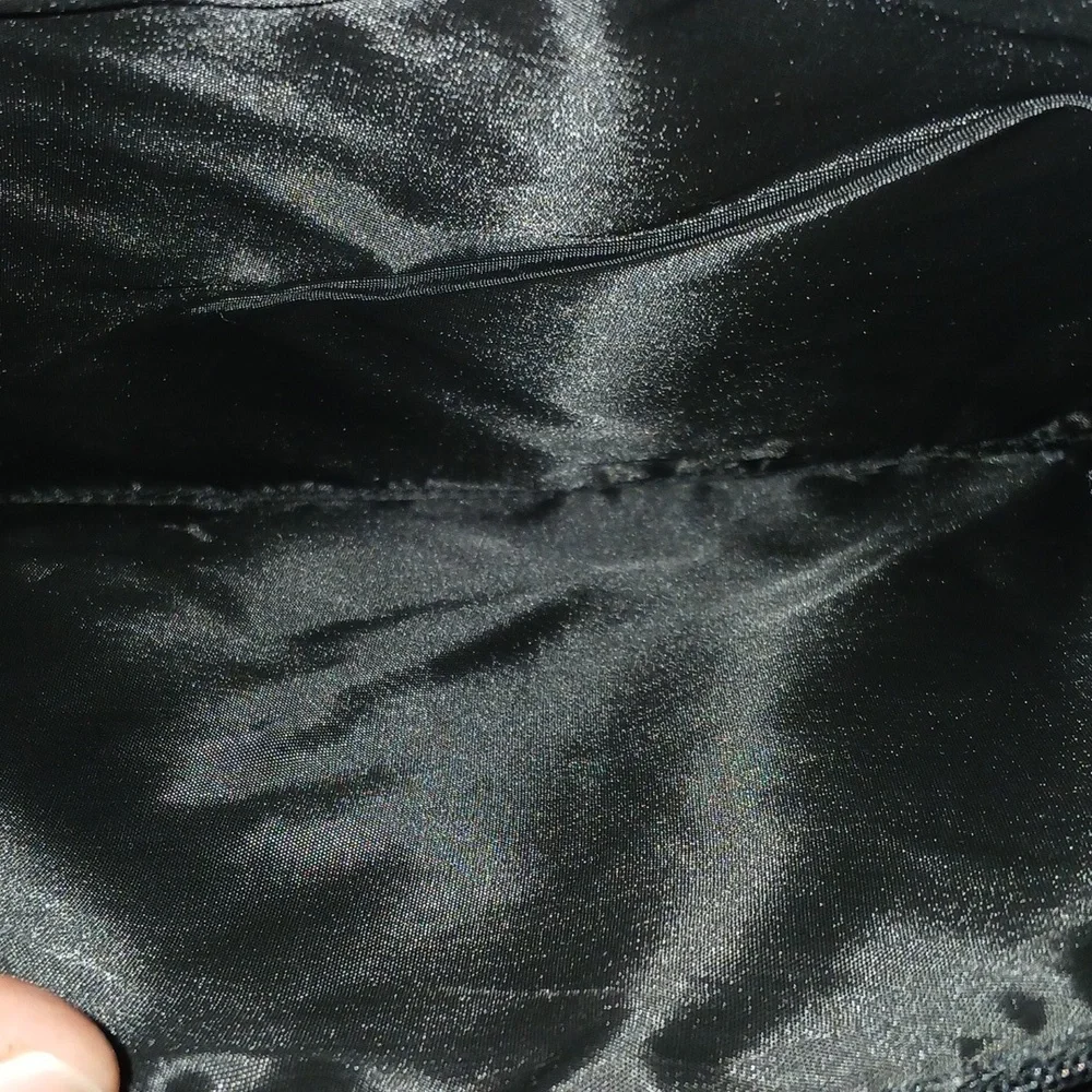 Shiseido Glossy Black Pouch with Red Logo